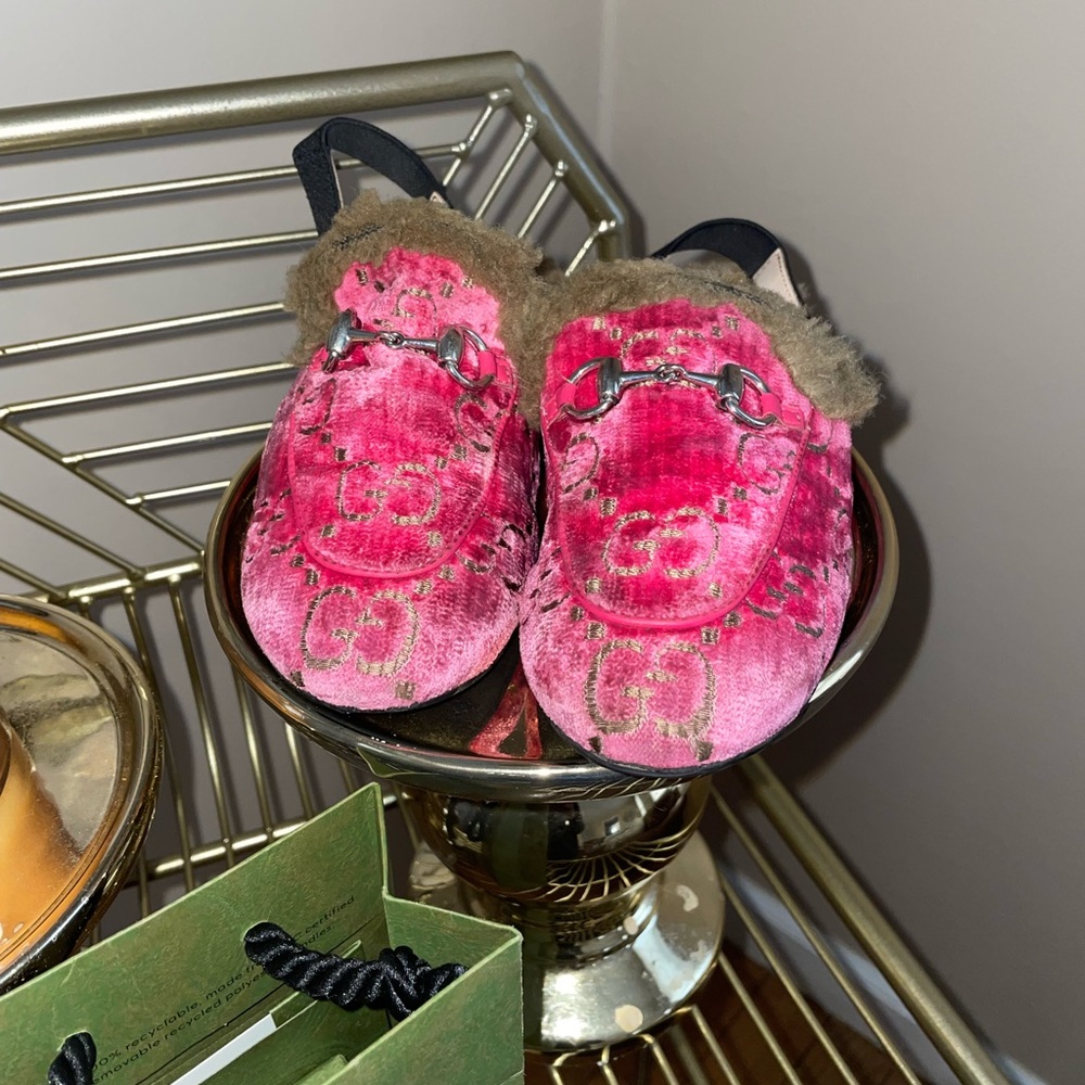 GUCCI GIRLS PINK PRINCETON GG 👡 - Picture 4 of 6